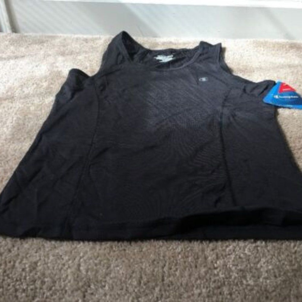 Champion Women's Tank Top ActiveWear Wicking Shirt Sz M Black Lightweight